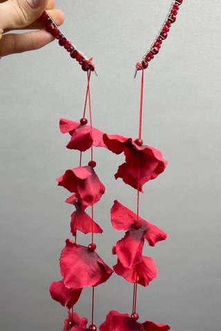 FdayAksesuar Kadın Düğünlere Özel Mars Çiçekli Gelin Kına Tacı FRDY31655