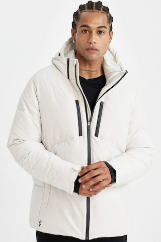 DeFactoFit Şişme Mont Su İtici Slim Fit Dar Kesim Kapüşonlu Fermuarlı Cepli A3519AX24WNBG715