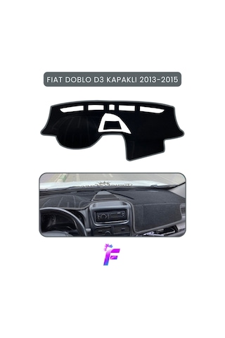 Fıat Doblo D3 2013-2015 Kapaklı Uyumlu Torpido Örtüsü Araca Özel Üretim Kolay Montaj Tb8 Torpido Halısı