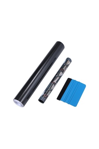 Novahub Araba 6d Siyah Karbon Fiber Sticker, 300x3000mm, Parlak Vinil Film Sarma