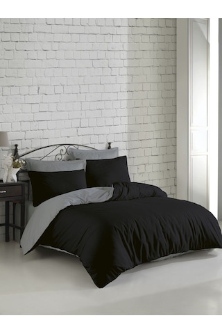 Bedline Ranforce Colormix Nevresim Takımı Çift Kişilik Siyah/gri Siyah - Gri