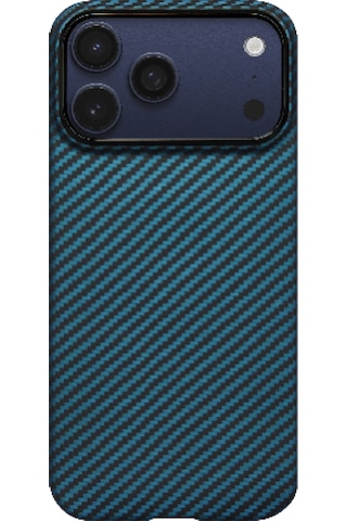 Apple Uyumlu iPhone 17 Pro Max Kılıf M-safeli Kamera Kontrol Butonlu Aramid Fiber Pitaka Ultra-slim Siyah-mavi Siyah - Mavi