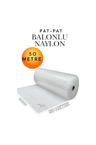 Kalın Balonlu Naylon Patpat Rulo 100cm X 50mt Çift Katlı Pıtpıt Ambalaj Paketleme Malzemeleri Ev Taşıma Eşya Koruma Kargo Ambalajı Kırılacak Eşya Paketleme Naylonu Havalı Koruyucu Rulo Naylon