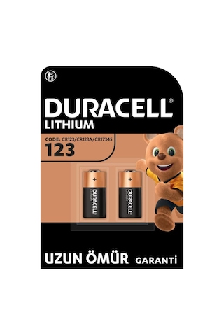 Duracell Yüksek Güçlü (CR123 / CR123A / CR17345) Lityum 123 Pil 3V