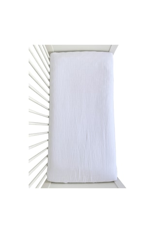 4 Katlı Müslin Bebek Nevresim Takımı Uyku Seti %100pamuk Beyaz