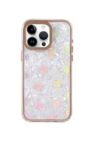 Newface - 128 - Apple iPhone Uyumlu 14 Pro Max Lumi Desenli Kapak - - Kmrsfres - Çöl Titanyum