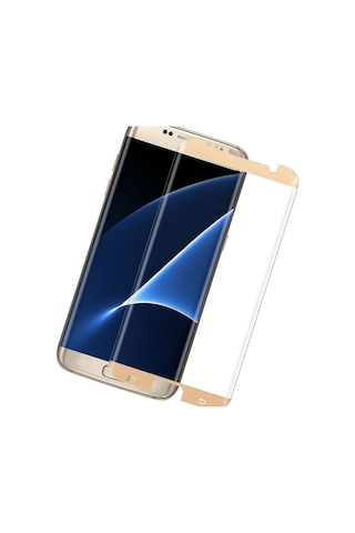 AnındaGelir Samsung Uyumlu Galaxy S6 Edge Plus Siyah 5D Tam Kaplayan Ekran Koruyucu Cam Açık
