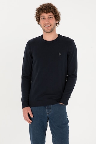 U.S. Polo Assn. Erkek Slim Fit Bisiklet Yaka Lacivert Basic Kazak 50313713-VR033
