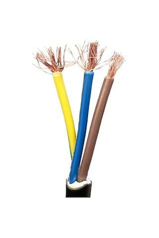 50 Metre 3x2,5 Mm Cca Ttr Siyah Seyyar Elektrik Kablosu