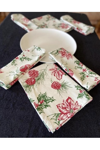 Taç Outlet 6'lı Kumaş Peçete 40x53 CM Çok Renkli