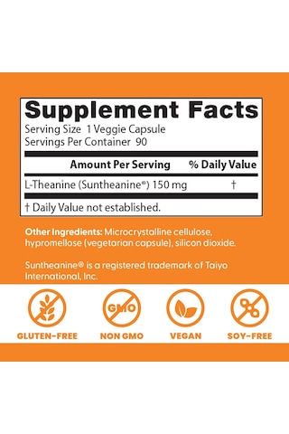Doctor's Best L-theanine With Suntheanine 150 Mg 90 Veggie Kapsül Dmmedicineden Usa Menşeii