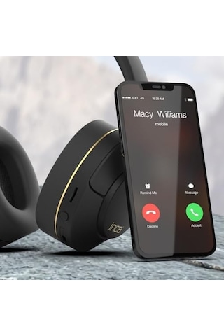 Inca Ibk-503s Kablosuz 5.3 Bluetooth Hafıza Kart Destekli Kulak Üstü Kulaklık Siyah 400mah 12 Saat Pil Ömrü Bluetooth, Micro Sd Hafıza Kartı Ve Aux Modu Desteği