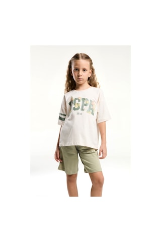 U.s. Polo Assn. Kız Çocuk Krem Bermuda Takım Us2070 KREM
