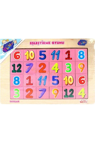 Ahşap Eğitici Eşleştirme Hafıza Oyunu - Sayılar Ony 265