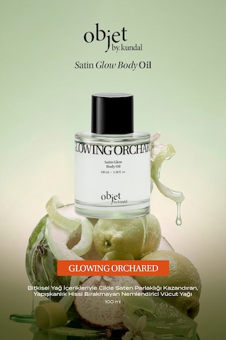 Yapışkanlık Hissi Bırakmayan Saten Bitişli Vücut Yağı Kundal Satın Glow Body Oil Glowing Orchard