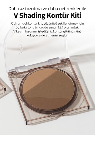 Peripera Doğal Görünüm Sunan 3 Lü Kontür Kiti Perıpera V Shading 002 Deep Brown