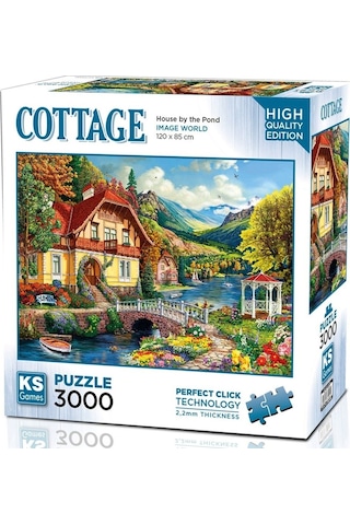 Ks Games 3000 Parça Gölet Kenarındaki Ev Puzzle