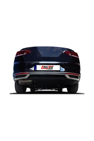 Vw Passat B8 Egzos Çerçevesi - Krom 3 Parça Sd 2019+