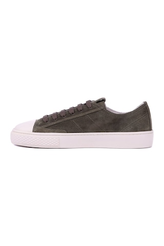 Shoetyle - Hakiki Süet Deri Yeşil Renk Erkek Sneaker - 666-0386 -1578