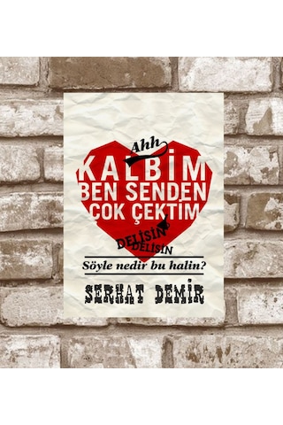 Kişiye Özel Metal Retro Poster (29X19) (547644345)