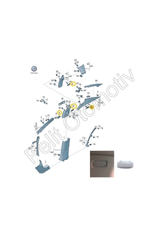 Caddy Hava Yastığı Airbag Yazısı -5g0853437