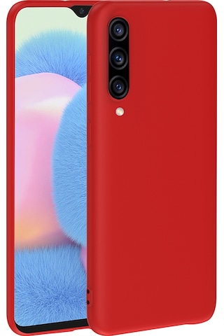 Rba Aksesuar Samsung Uyumlu Galaxy A30s Kılıf Zore Premier Silikon Kapak - Kırmızı