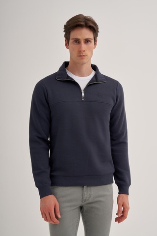 Cazador 56180 Erkek Dik Yaka Sweat S.blue
