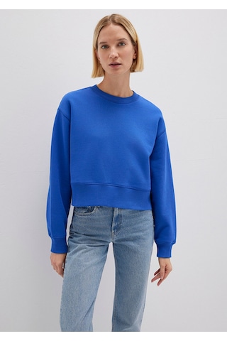 Mavi Kadın Bisiklet Yaka Sweatshırt Parlak Mavi 1s10389-70576 Mavi