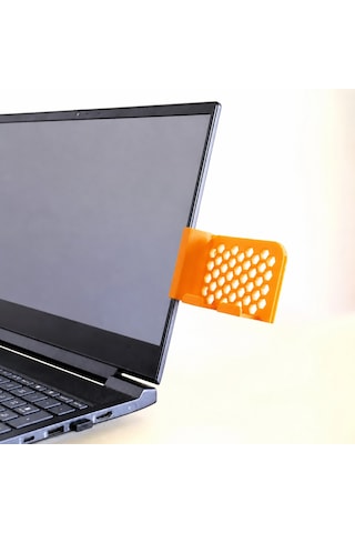 Vaveni 3d Baskı Monitor Telefon Tutucu - Petek Desenli Laptop Kenar Telefon Tutucu-turuncu Arz