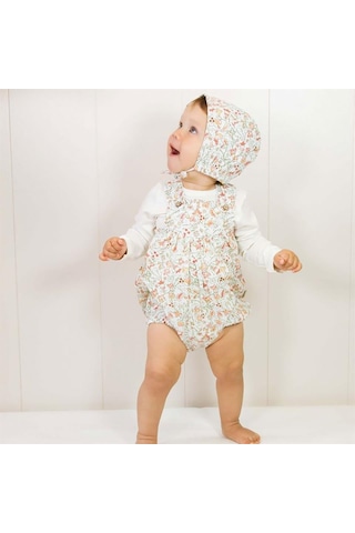 Organicera Organik Poplin Bebek Şapkası , Ecru Ekru