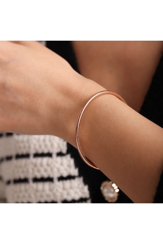 Sembolgold Rose Altın Esnek Bileklik Elastik Çok Renkli