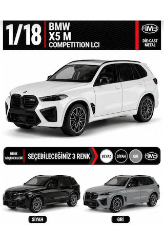 Hmb 1:18 Bmw X5 M Competition Lci Brooklyn Grey Lisanslı Metal Model Araba