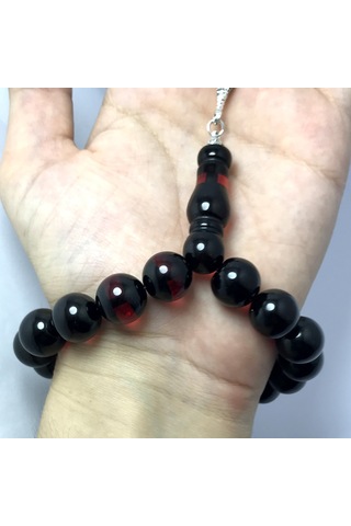 Kırmızı Sürmeli Efe Boy Toz Kehribar Tesbih