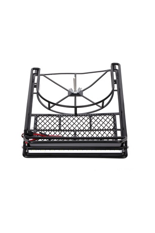 Symbee 1/10 Rc Crawler İçin 10 Led'li Alaşımlı Çatı Bagajı Ve Yedek Lastik Çerçevesi - Trx4 Scx10 Uyumlu