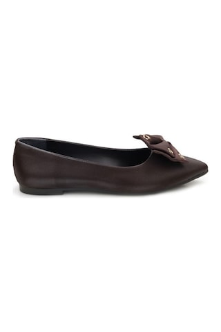 Papuçcity Fendi 03416 Kadın Günlük Fiyonklu Babet Kahve
