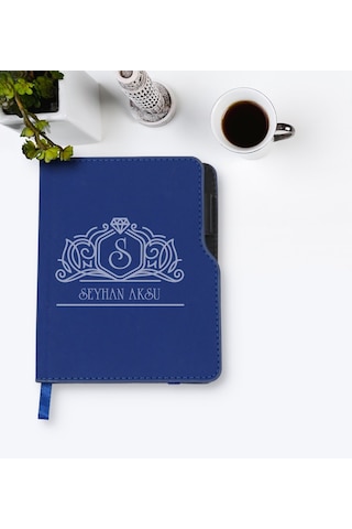Kişiye Özel Isimli Lacivert Termo Deri Defter-13