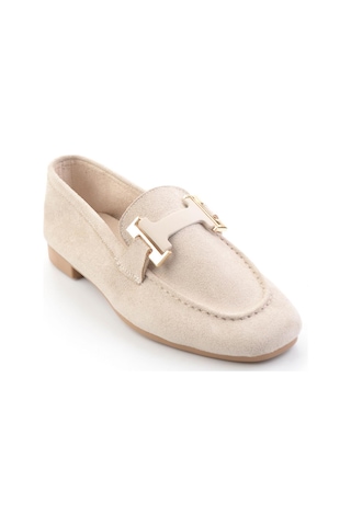 Bambi Bej Kadın Loafer Ayakkabı K01688012272 Bej