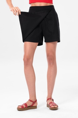 Sinem Gabardin Yazlık Şort Etek Siyah Syh-siyah Siyah