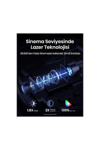 Anker Nebula Capsule 3 Laser Akıllı Taşınabilir Projeksiyon Cihazı - 300 Ansı Lümen Lazer - 1080p