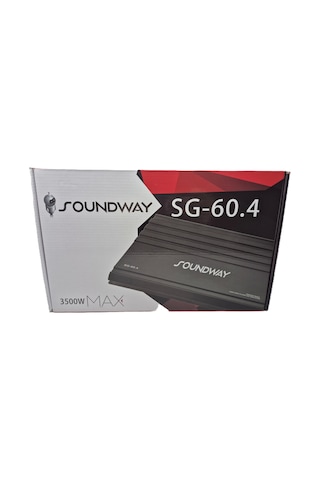 Soundway Amfi 4 X 60 Rms Ses Ve Bass Amfisi 3500w Soundway Sg-60.4 Ab Class Oto Anfi