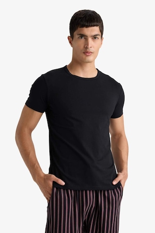 Defacto Slim Fit Dar Kesim Bisiklet Yaka Üst L4885az25aubk27 Siyah
