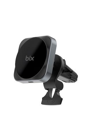 Bix Bxch10 15w Kablosuz Şarj Destekli Araç İçi Telefon Tutucu Gri