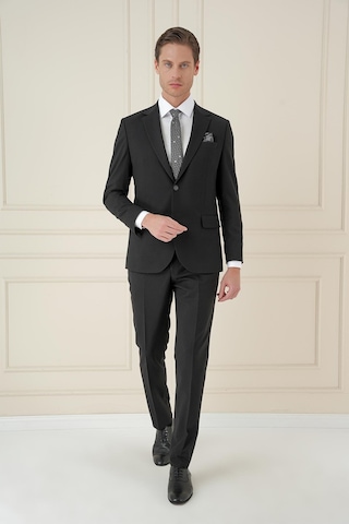 Efor Tk 2021 Slim Fit Klasik Mono Yaka Klasik Siyah Takım Elbise Siyah