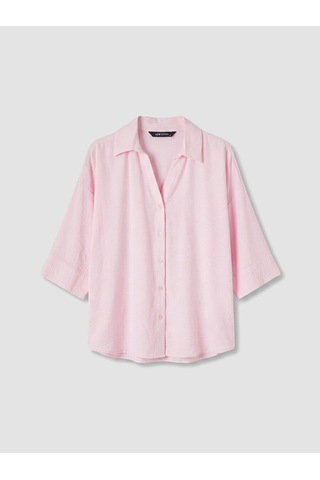 Lcw Vision Pembe Oversize Armürlü Kadın Gömlek