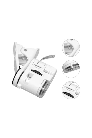 - 60x Mini Cep Telefonu Için Mandallı Mikroskop Uv Ledli Büyüteç Model Al2431