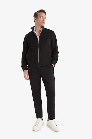 Defacto Slim Fit Dar Kesim Dik Yaka Fermuarlı Süet Mont D1524ax25aubk27 Siyah