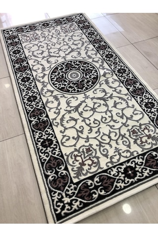 Saray Halı Vizyon 11503 Rs8 100X200 Gri Pudra Göbekli 2 Mt Yolluk