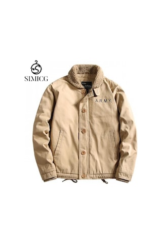 Erkek Sonbahar Ve Kış Yaka Ceketi Mavi