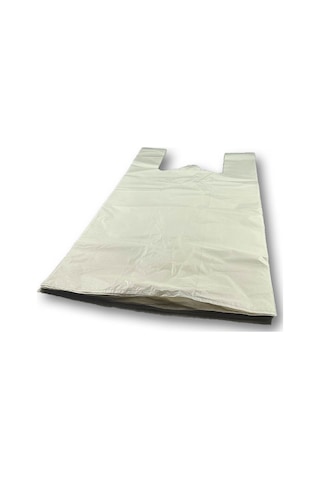 Kalın Beyaz Poşet Jumbo Boy 50x90cm Hışır Atlet Poşet Market Manav, Kurban Poşeti Çöp Poşeti 1 Kg