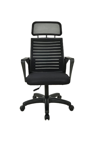 Mobilyakeyfi Bürocci Likya Plastik Ayaklı Çalışma Koltuğu-Siyah File-2284B0541